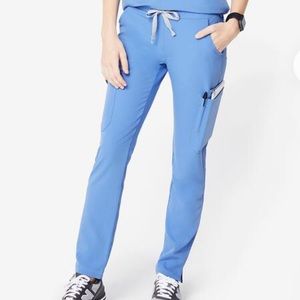 Figs ceil blue yola skinny scrub pants